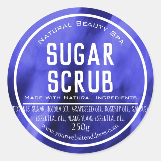 Customizable Sugar Scrub Label (Front)