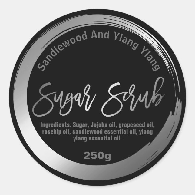 Customizable Sugar Scrub Label (Front)