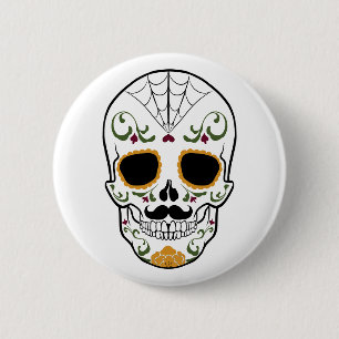 Customizable Sugar Skull 2 Inch Round Button