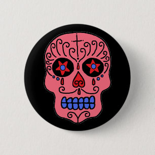 Customizable Sugar Skull 2 Inch Round Button