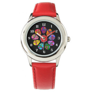 Customizable Sugar Skull Flower Watch