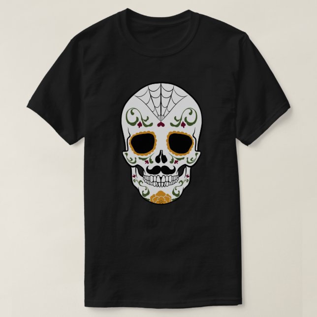 Customizable Sugar Skull T-Shirt (Design Front)