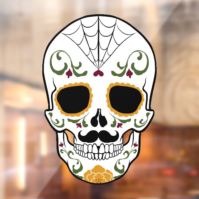 Customizable Sugar Skull Window Cling (Sheet 2)