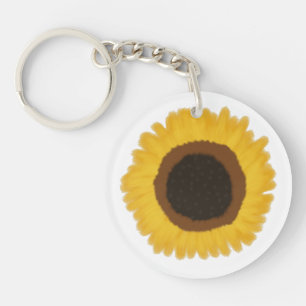 Customizable Sunflower Keychain