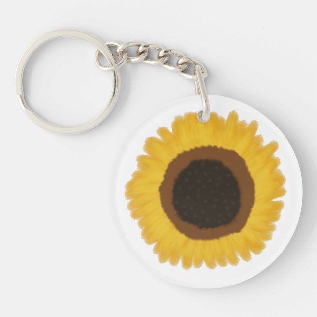 Customizable Sunflower Keychain (Front)