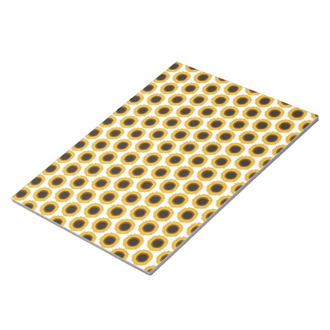 Customizable Sunflowers Notepad (Angled)
