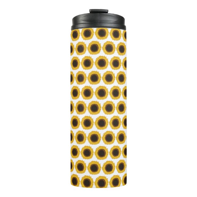 Customizable Sunflowers Thermal Tumbler (Front)