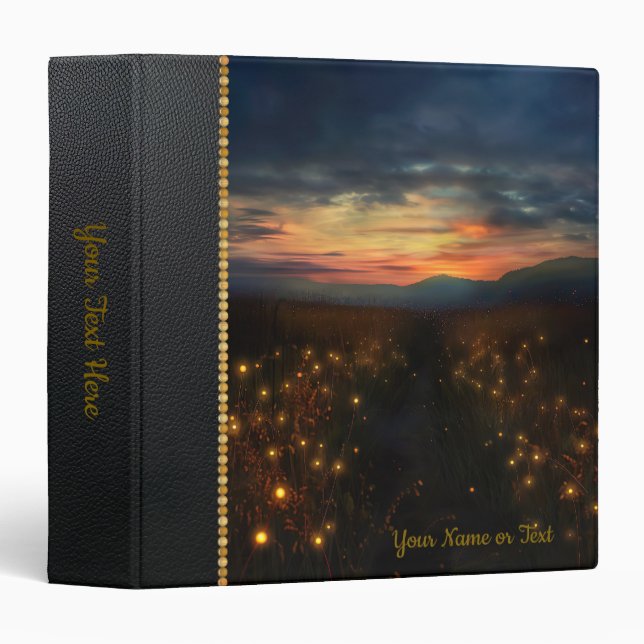 Customizable Sunset Fields Binder (Front/Spine)