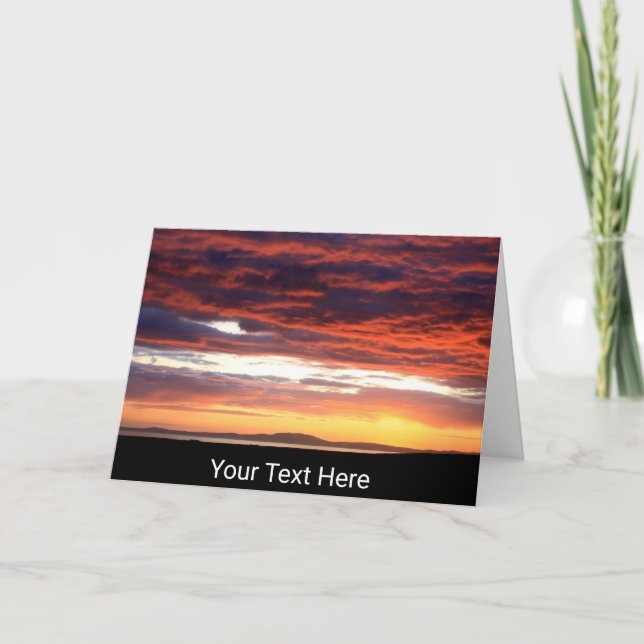 Customizable sunset on Islay, Scotland Card (Front)