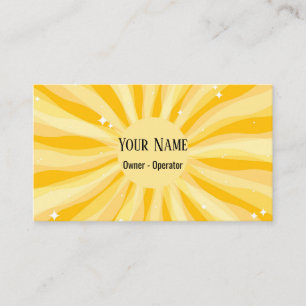 Customizable sunshine whimsical business card
