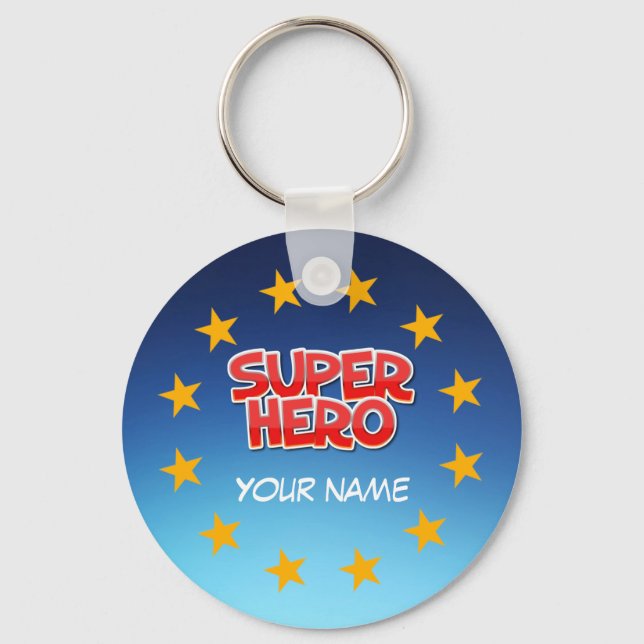 Customizable super hero keychain (Front)