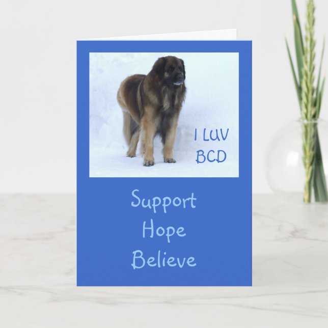 Customizable "Support, Hope, Believe" Card (Front)