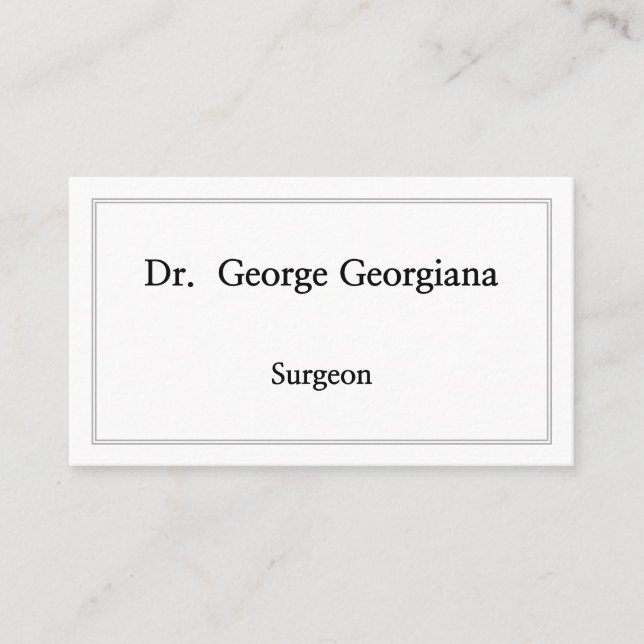Customizable Surgeon Business Card (Front)