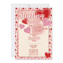 Customizable Sweet 16 Birthday Party Invitation