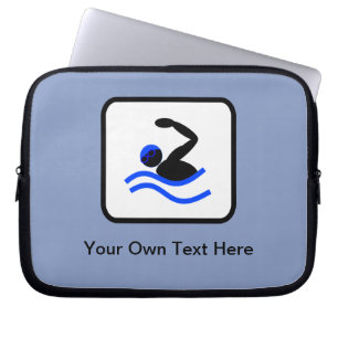 Customizable Swimmer Logo Laptop Sleeve