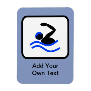 Customizable Swimmer Logo Magnet