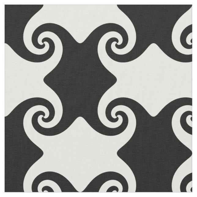 Customizable Swirl Shapes Celtic like Fabric (Close Up)