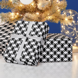 Customizable Swirl Shapes Celtic like Wrapping Paper