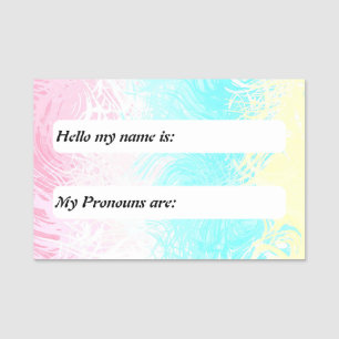 Customizable Swirly Trippy Genderflux Pride Flag Name Tag