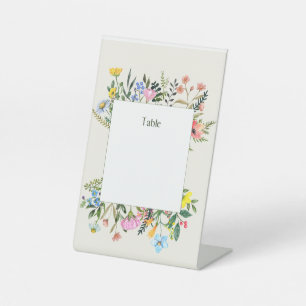 Customizable Table Number Placement  Pedestal Sign