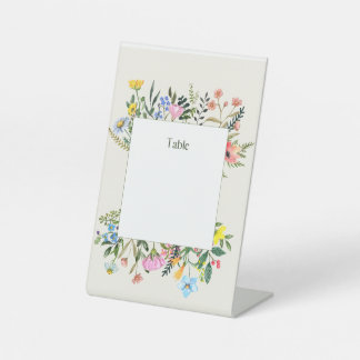 Customizable Table Number Placement  Pedestal Sign