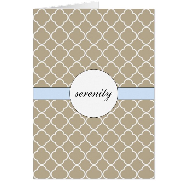 Customizable Tan Quatrefoil Pattern (Front)