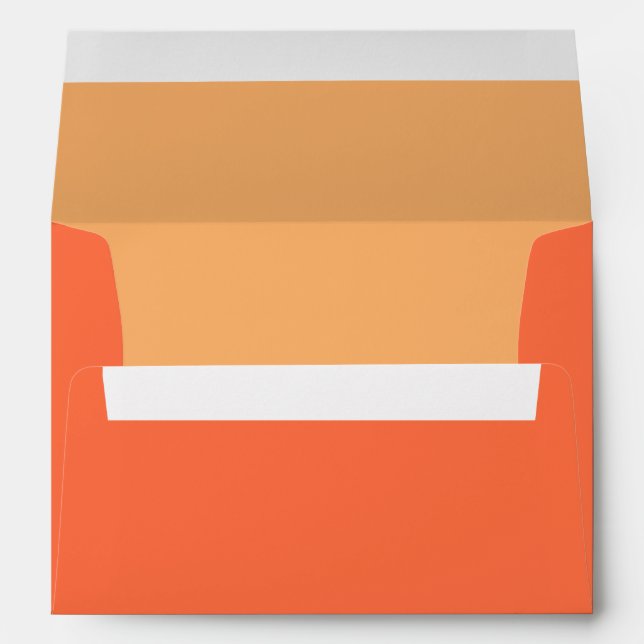 Customizable Tangerine Orange Wedding Envelopes (Back (Bottom))