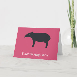 Customizable Tapir Card