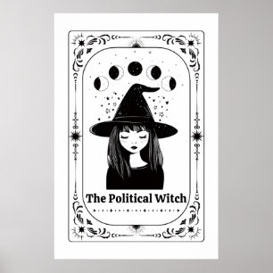 Customizable Tarot Feminist Witch Political Zodiac Poster