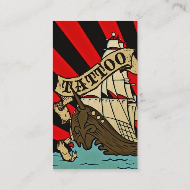 customizable tattoo coupon loyalty card (Front)