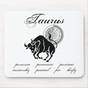 Customizable Taurus traits Greek-style Zodiac Mouse Pad