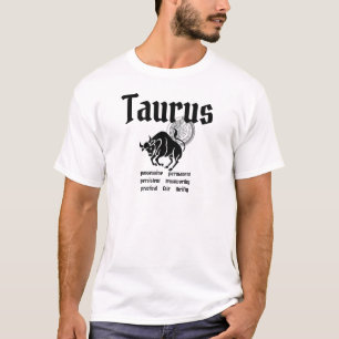 Customizable Taurus traits Greek-style Zodiac T-Shirt