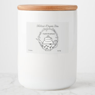 Customizable Tea and Tea Blend Food Labels
