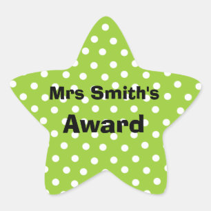 customizable teacher's award stickers