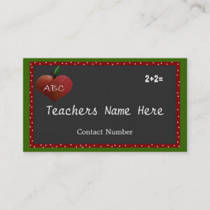 Customizable Teachers Business Card