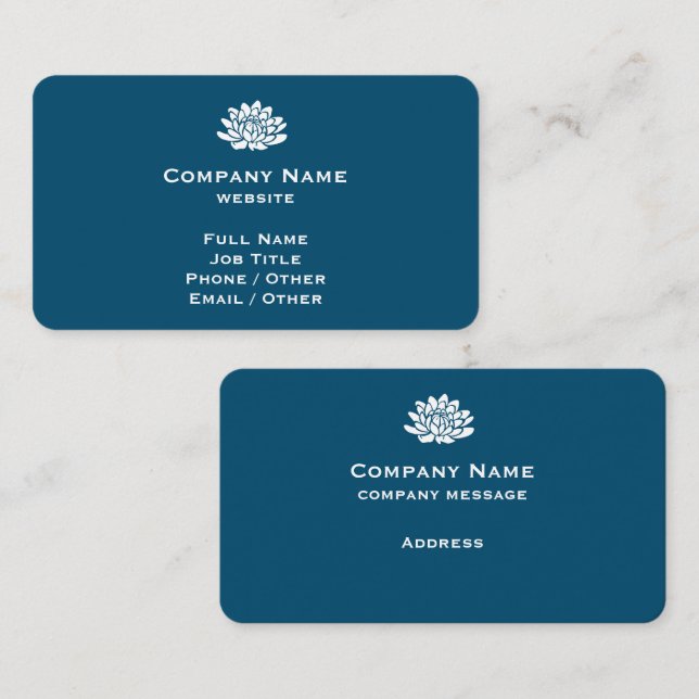 Customizable Teal Business Card (Front/Back)