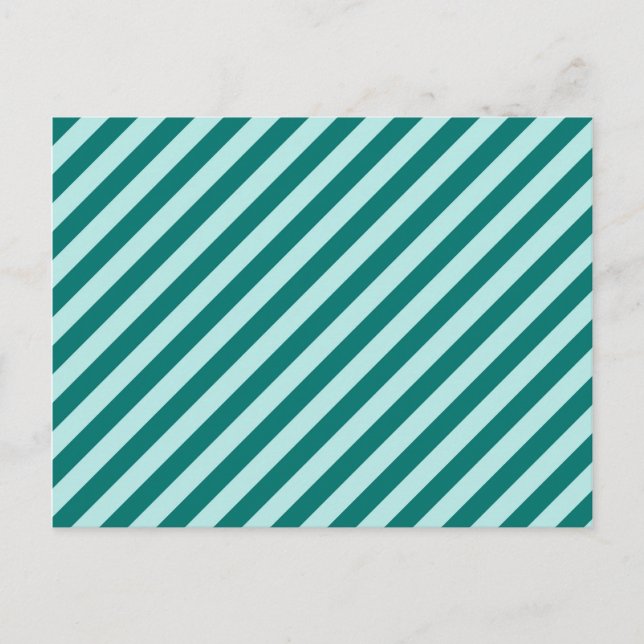 Customizable Teal Stripes Postcard (Front)