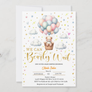 Customizable Teddy Bear Baby Shower Invitation