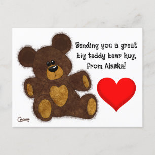 Customizable Teddy Bear Hug - Postcard