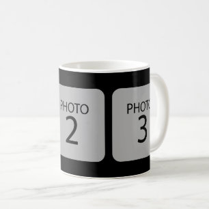 Customizable template 3 square PHOTOS Coffee Mug