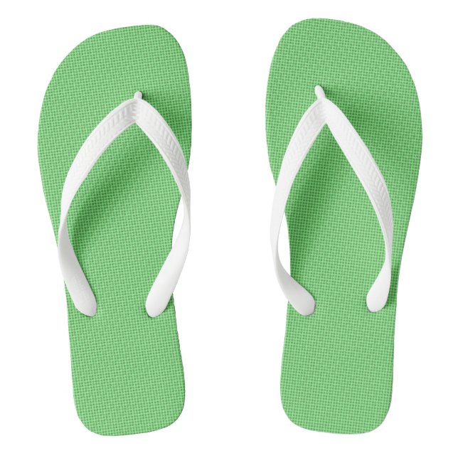 Customizable Template Add Text Womens Yellow Green Flip Flops (Footbed)