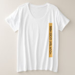 Customizable Template Add Your Text Here Womens Plus Size T-Shirt<br><div class="desc">Customizable Template Add Your Text Here Women's Plus Size Basic White T-Shirt.</div>