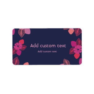 customizable template floral elegant sticker