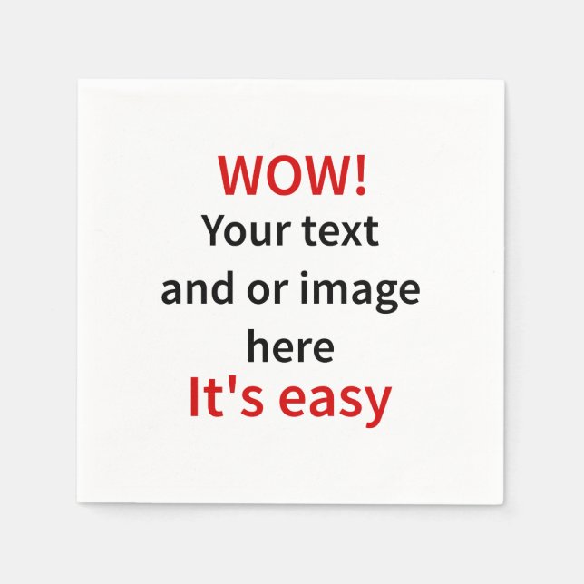 Customizable Template Make Your Own Napkin (Front)