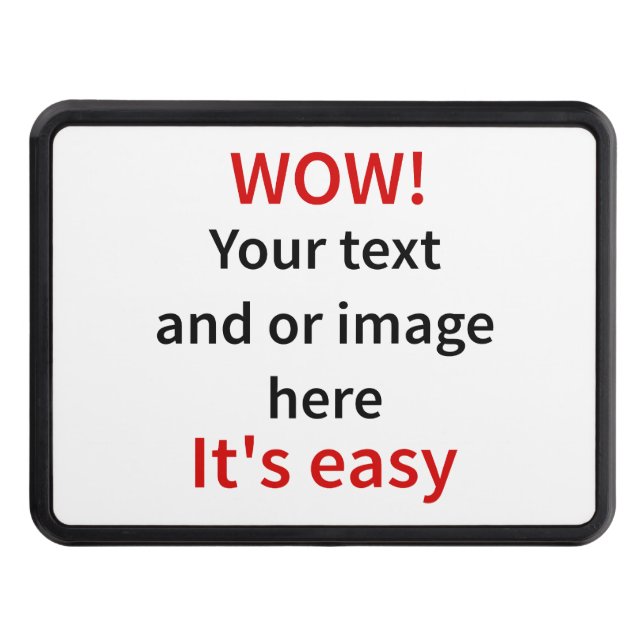 Customizable Template Make Your Own Trailer Hitch Cover (Front)
