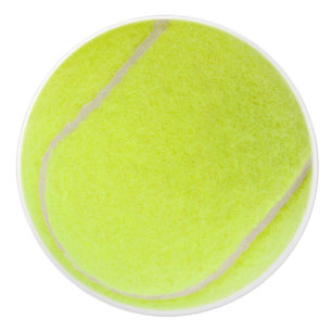 Customizable Tennis Ball Ceramic Knob