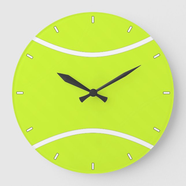 Customizable Tennis Ball Sports Player or Coach Large Clock (Front)