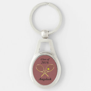 Customizable Tennis Keychains, Your Colours, Text Keychain