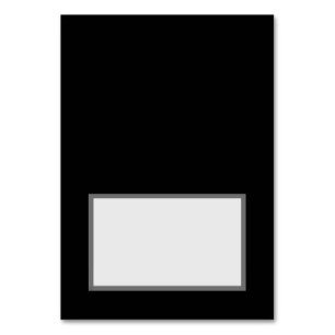 Customizable Tented Place Cards (Black)