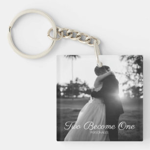 Customizable Text Acrylic Wedding Keychain